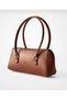 Women's Tan Hand and Shoulder Bag – Gold Lock Detail, Stylish Strap Handbag, Daily & Special Occasion Bag - 2