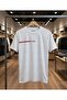 Paris Red and White Striped Printed Regular Fit 100% Cotton Black T-Shirt
