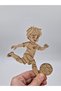 10 Pieces Wooden Painting Sports Branches Series No9 Football Montessori 15 cm