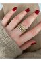 Limited Edition - 7 Row Stone Bottom Adjustable Women's Ring - 4