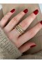 Limited Edition - 7 Row Stone Bottom Adjustable Women's Ring - 3