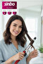 Sinbo hair curler & styling device - cream color - 3