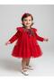 Baby Girl Plaid Patterned Design Red Dress - 2