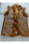 Genuine Lambskin and Post-Shearling Lamb Fur Mink Children's Vest - 8
