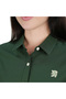 Women’s Slim Fit Cotton Oxford Shirt | Acute Collar with Embroidery - 3