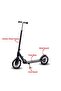 Adult Kick Scooter - 200mm Big Wheels - Foldable City Commuter for Women & Teens - Black - 2