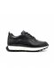 Black Sneaker with Motifed Textured Sole - 3