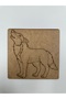 10 Pieces Howling Wolf Wooden Painting School Event Activity Art 15 cm