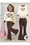Seasonal New York Printed Spanish-Style Top and Bottom Set in Beige - Brown