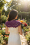 Purple Hand Knitted Crochet Retro Vintage Lace Model Collar - 4