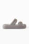 Women's Lightweight Eva Double-Strapped High-Sole Beach and Casual Summer Slippers with Chain and Floral Accessories - 4