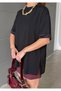 Modal Fabric Oversized Tshirt with Side Slits, Comfortable Fit