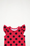 Oeko-Tex ®   100% Cotton Baby Girl Romper |   Ladybug Polka Dot |   Ruffled Crew Neck Short Sleeve - 3