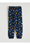 Gülüs gi̇yi̇m^new season navy blue crew neck printed boy's pajama set - 5