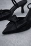 Mayje Black Satin Bow Detailed Women's Heeled Shoes Stylish Shoes Evening Dress Shoes Stc1255 - 6
