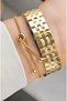 Original 2 Year Warranty Women's Watch Gold Silver Color Cord+Bracelet Gift - 5