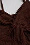 Ruffled Alaçatı-Style Spaghetti Strap Blouse and Layered Mini Shorts Skirt Set - 3