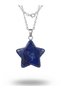 Star Cut Natural Stone Steel Colorfast Pendant and Chain - Special Cut Energy Stone Series