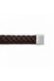 Stainless Steel Brown Rubber Leather Strap Name Engravable Steel Bracelet - 4