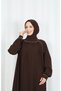 Stone Detailed Shawl Hijab Dress Bitter Brown Hnt7077 - 7