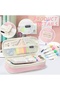 Powder Pink Angoo Multifunctional Large Capacity Expandable Canvas Pen Holder Powder Pink Fabric - 4