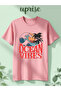 تي شيرت قطني كبير الحجم مطبوع عليه Ocean Vibes