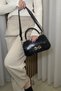 Women's Black Mini Hand and Shoulder Bag - with Gold Accessories - Stylish and Suitable for Daily Use - 4