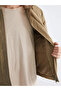 Brown Comfortable Fit Velvet Collar Men's Coat - 7
