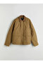 Brown Comfortable Fit Velvet Collar Men's Coat - 5