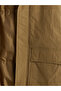 Brown Comfortable Fit Velvet Collar Men's Coat