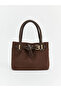 Brown suede look women's shoulder bag - 3