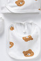 100% Organic Cotton Baby Newborn Hospital Discharge Set with Teddy Bear, 5-Piece - 3