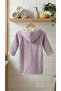100% Organic Cotton 4-Layer Muslin Children's Bathrobe - Retro Ribbed Hooded Beach & Bath Robe - 5