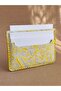 Genuine Leather Yellow Leopard Minimal Design Women's Snowy Wallet - 4