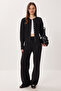 Snap Fastener Top and Bottom Knitwear Set Lpn0017 Black - 3