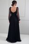 Women's Sweetheart Neck Front Corset Detailed Lace-Up Lined Floral Pattern Lace Tulle Long Dress - 4