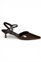 Y480259860 Brown Rustic Mini Thin Heeled Pointed Toe Women's Shoes - 5