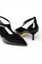 Y480569960 Black Rustic Mini Thin Heeled Pointed Toe Women's Shoes - 5