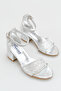 Girl's Patterned Ankle-Strapped Short Heeled Evening Dress Shoes - 4