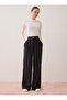 High Waist Pleated Detailed Wide Leg Trousers - Black - - 2