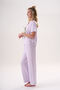 Bamboo Short Sleeve Buttoned Ribbon Detailed Home Set 26509-26510-26511 - 4