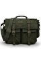 7238 Water-Resistant Canvas Messenger Bag - Vintage Shoulder Bag with 15.6 Inch Laptop Compartment