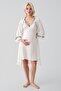 Strappy Short Flexible Viscose Maternity Dressing Gown Nightgown Set
