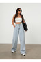 Full Fit Ice Cream High Waist Front and Back Pockets B Wide-Leg Baggy Jeans - 4