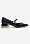 Pointed Toe Heeled Shoes with Stone Butterfly Buckle Laci Kirişik - 2