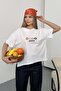 Women's Fruit Embroidered 100% Cotton T-Shirt White - 26Y 26518 - 4