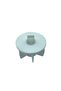 38' White Chain Mechanism Set with Square Stopper and Latch Plastic Feet - 6