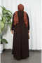 Yakadan Pleated Half Mevlana Ferace Bitter Brown Hnt7063 - 7