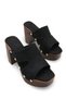 Nova Serena Women's Heeled Slippers 0012778 Black Suede - 6