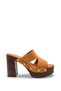 Nova Serena Women's Heeled Slippers 0012778 Tan Suede - 7